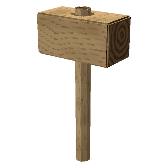 BlockNation building hammer, a wooden mallet